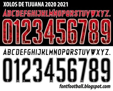 Font Vector Xolos De Tijuana 2020 2021 kit