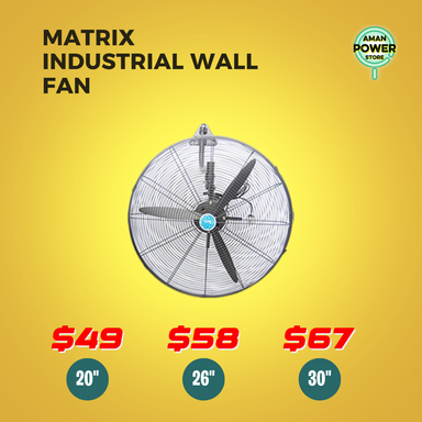 MATRIX INDUSTRIAL WALL FAN 26" (MIWF-26X)