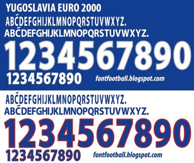 Font Vector Yugoslavia Euro 2000 kit