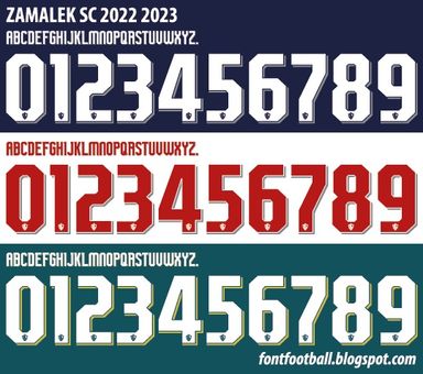 Font Vector Zamalek SC 2022 2023 kit