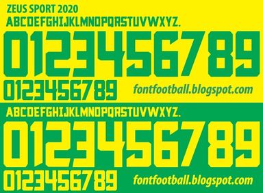 Font Vector Zeus Sports 2020 kit