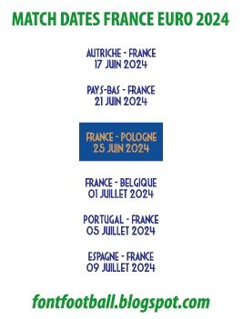 MDT Match Dates Detail on Shirt France Euro 2024 Vector
