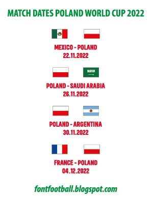 MDT Match Dates Vector Poland World Cup 2022