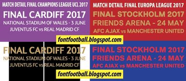 MDT Match Detail Date on Shirt Final UCL & Europa League 2017