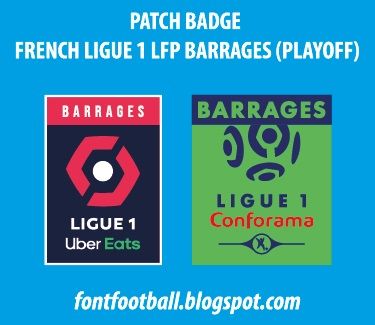 Patch Badge French Ligue 1 LFP Barrages (Playoff) Vector