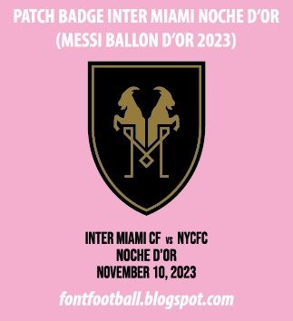 Patch Badge Inter Miami Messi Noche d'or (Ballon D'or) 2023 Vector