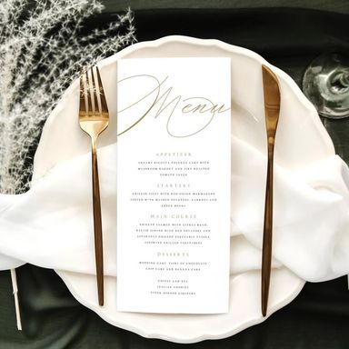 Menu de bufê 