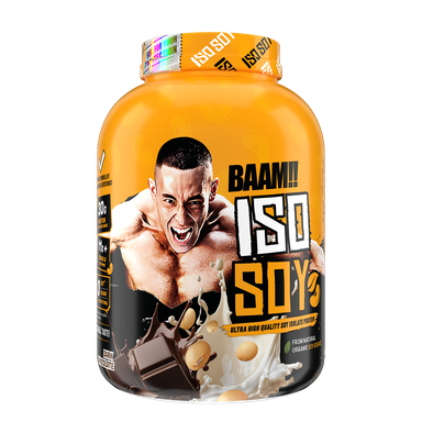 BAAM!! ISO-SOY (5lbs / 2.3kg) – 30 g Soy Protein Isolate • Unflavored & Dark Chocolate • Vegan, Zero Sugar, Low Fat
