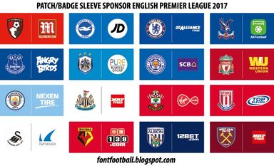 Patch Badge Sleeves English Premier League Club 2017 Vector