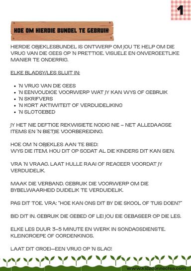 Vrug van die Gees Voorwerples bundel