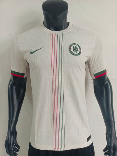 Chelsea 2025/26 Away Shirt (White / Green / Red)
