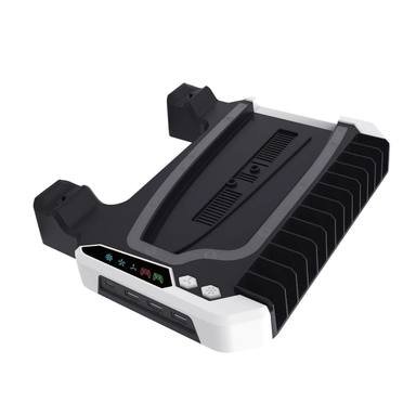 KJH breathing light cooling stand suitable for PS5 p slim series or PS5 USB hub charging dovk for PS5 controller 