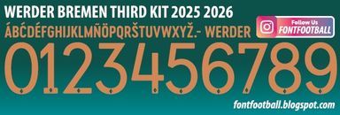 Font Vector Werder Bremen Third 2025 2026 kit