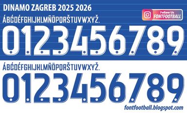 Font Vector Dinamo Zagreb 2025 2026 Shirt