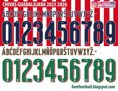 Font Vector Chivas Guadalajara 2025 2026 Shirt