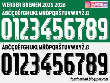 Font Vector Werder Bremen 2025 2026 Shirt