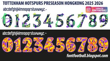 Font Vector Tottenham Hotspurs Hongkong PreSeason 2025 2026 Shirt