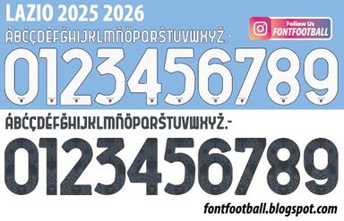 Font Vector Lazio 2025 2026 Shirt