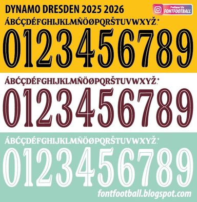 Font Vector Dynamo Dresden 2025 2026 Shirt