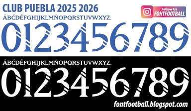 Font Vector Club Puebla 2025 2026 Shirt