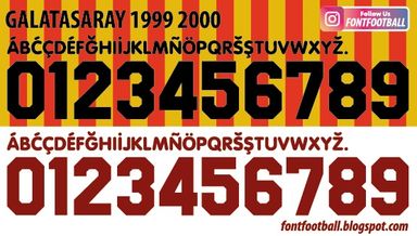 Font Vector Galatasaray 1999 2000 Shirt