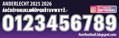 Font Vector Anderlecht 2025 2026 Shirt