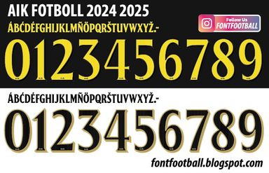 Font Vector AIK Fotboll 2024 2025 Shirt