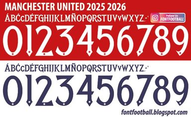 Font Vector Manchester United 2025 2026 kit