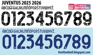 Font Vector Juventus 2025 2026 Shirt