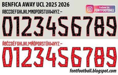 Font Vector Benfica Away UCL 2025 2026 kit