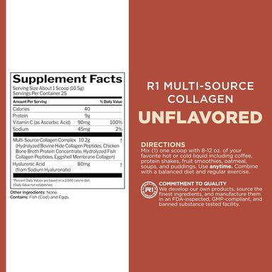 RULE 1 MULTI-SOURCE COLLAGEN 25 SERV UNFLAVORED