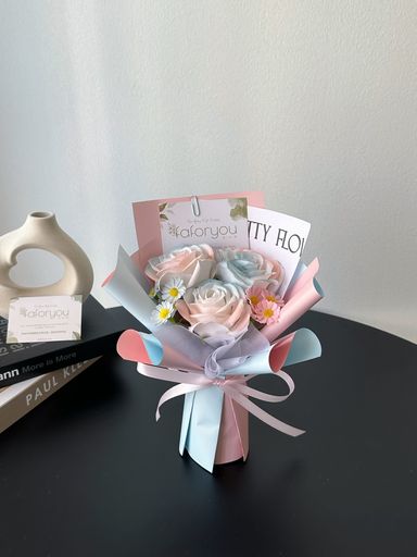 3 Stalk Soap Rose Daisy Bouquet  (Copy)