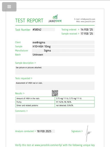 GH 191AA (Somatropin) kits (3 vials)