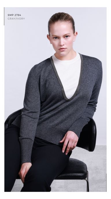 SMP2784 - GRAY/IVORY