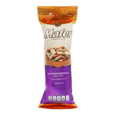 Cacahuate Surtido Especial Salado Mafer 65 Gr.