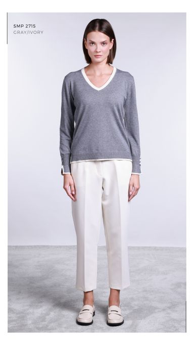 SMP2715 - GRAY/IVORY