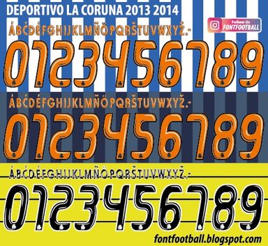 Font Vector Deportivo La Coruña 2013 2014 kit