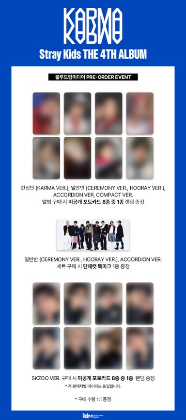 (With POB) Stray Kids The 4th Album KARMA Accordion / Compact Ver