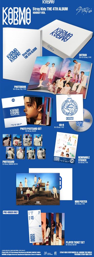 (Sealed Album, NO POB) Stray Kids The 4th Album KARMA