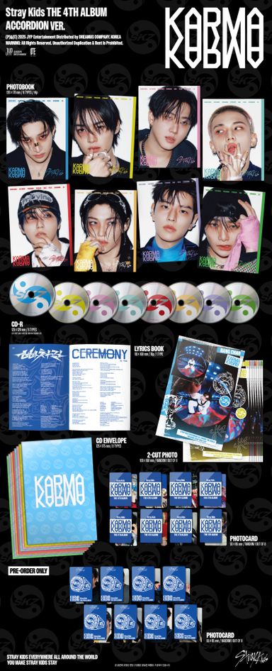 (Sealed Album, NO POB) Stray Kids The 4th Album KARMA