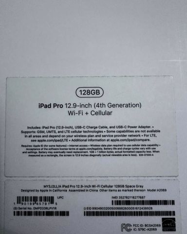 iPad Pro 12.9” (4ème Génération) – 128 Go – Wi-Fi + Cellular 🚀
