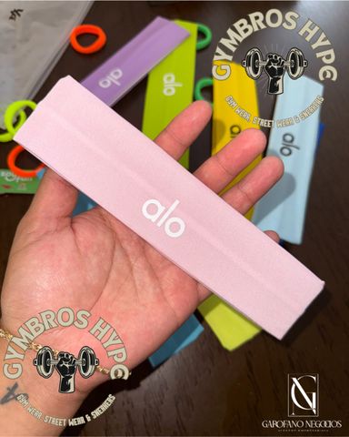 Head band Alo pink/white