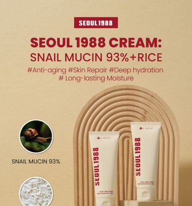 K-Secret SEOUL 1988 Cream: Snail Mucin 93% + Rice