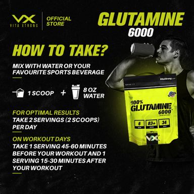 VITAXTRONG 100% Glutamine [300g / 500g / 1kg] – Faster Muscle Recovery, Repair & Immune Boost [VX]