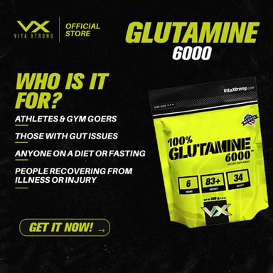 VITAXTRONG 100% Glutamine [300g / 500g / 1kg] – Faster Muscle Recovery, Repair & Immune Boost [VX]