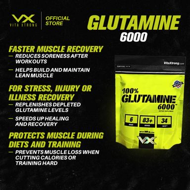 VITAXTRONG 100% Glutamine [300g / 500g / 1kg] – Faster Muscle Recovery, Repair & Immune Boost [VX]
