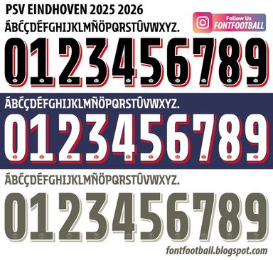 Font Vector PSV Eindhoven 2025 2026 kit