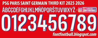 Font Vector PSG Ligue 1 3rd Third 2025 2026 kit