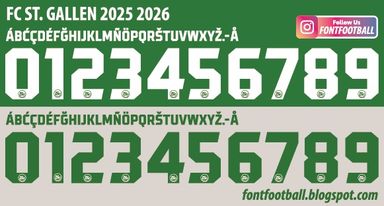 Font Vector St. Gallen 2025 2026 kit