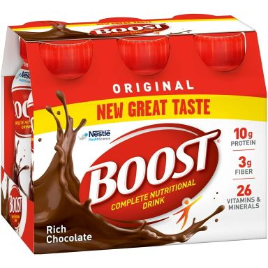 BOOST Original Balanced Nutritional Drink Protein Shakes, Rich Chocolate, 8 fl oz, 6 Pack